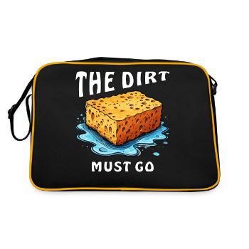 SPONGE THE DIRT MUST GO - Retro Bag - black/gold - Back