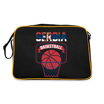 Serbien Basketball Serbia Basket Kosarka Srbija - Retro Bag - black/gold - Back