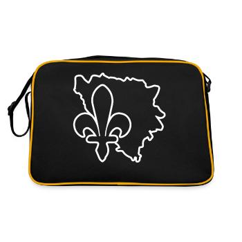 Bosnia Flag Bosna Shirt – Perfect Bosnian - Retro Bag - black/gold - Back