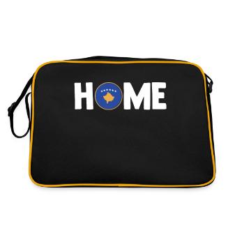 Drapeau du Kosovo Albanie kosovare Albanais de Shqiptar - Sac Retro - noir/or - Dos