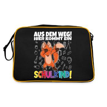 School Child 2024 School Enrollment Back to School - Retro Bag - black/gold - Back