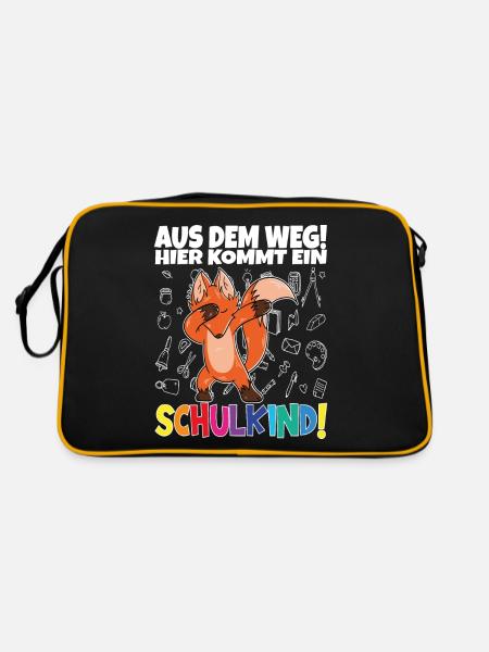 School Child 2024 School Enrollment Back to School - Retro Bag - black/gold - Back
