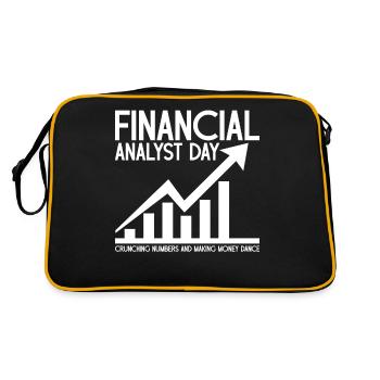 Happy Financial Analyst Day Crunching numbers - Retro Bag - black/gold - Back