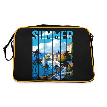 Croatia Croatia Hrvatska travel summer opatija - Retro Bag - black/gold - Back