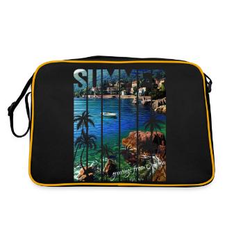 Croatia Croatia Hrvatska travel summer opatija - Retro Bag - black/gold - Back
