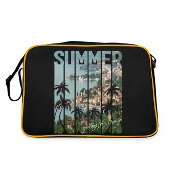 Croatie Croatie Hrvatska voyage été opatija - Sac Retro - noir/or - Dos