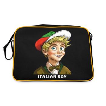 GARÇON ITALIE ITALIEN GARÇON - Sac Retro - noir/or - Dos