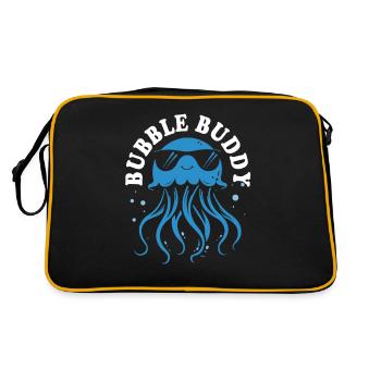 Bubble Buddy - Méduse avec des tentacules, créature marine - Sac Retro - noir/or - Dos