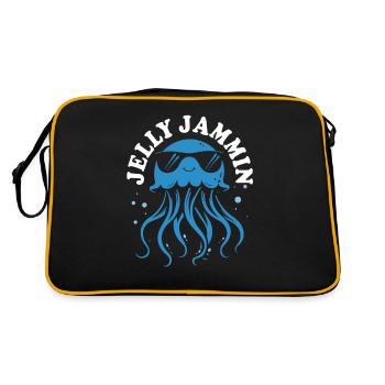 Méduse Jelly Jammin avec tentacules, créatures marines - Sac Retro - noir/or - Dos