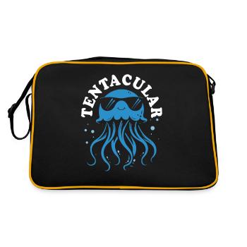 Tentaculaire - Méduses avec des tentacules, créatures marines - Sac Retro - noir/or - Dos