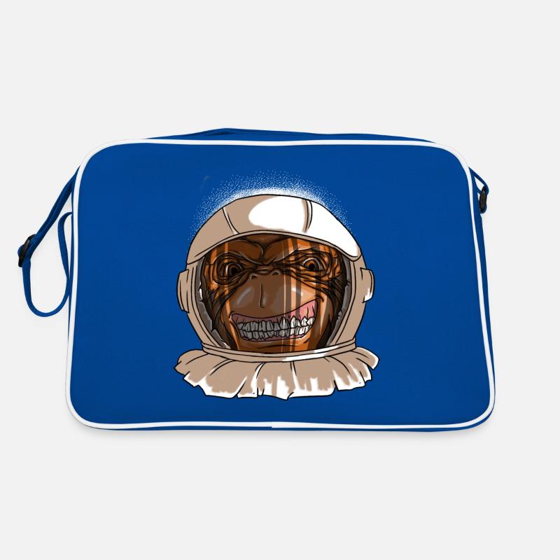 Astronaute Tête de Singe Drôle Soignant Singe de l’Espace Sac Retro