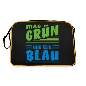 AIME LE VERT ET PAS LE BLEU - Sac Retro - noir/or - Dos