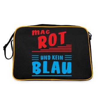 MAG ROT UND KEIN BLAU - Retro Tasche - Schwarz/Gold - Hinten