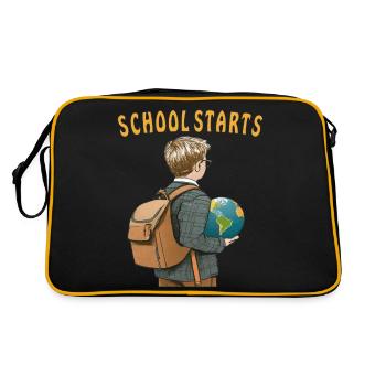 SCHOOL STARTS - Retro Bag - black/gold - Back