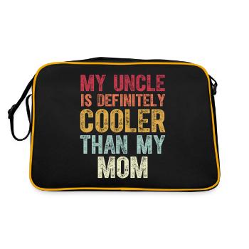 My Uncle Is Definitely Cooler Than My Mom Niece - Retro Tasche - Schwarz/Gold - Hinten