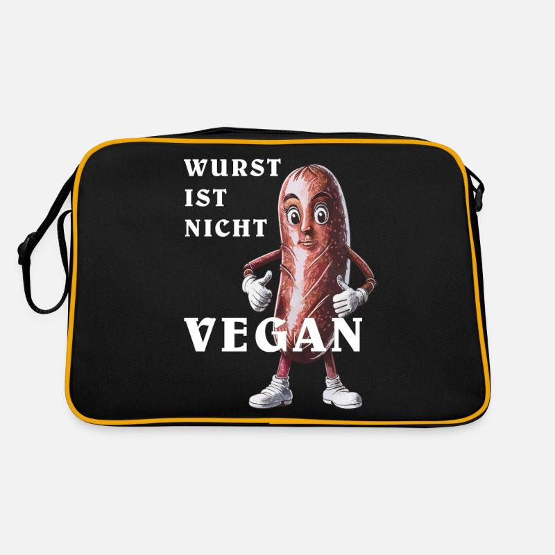 SAUSAGE IS NOT VEGAN Retro Bag