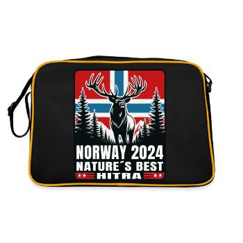 Norvège 2024 Cerf Orignal Nature Hitra - Sac Retro - noir/or - Dos