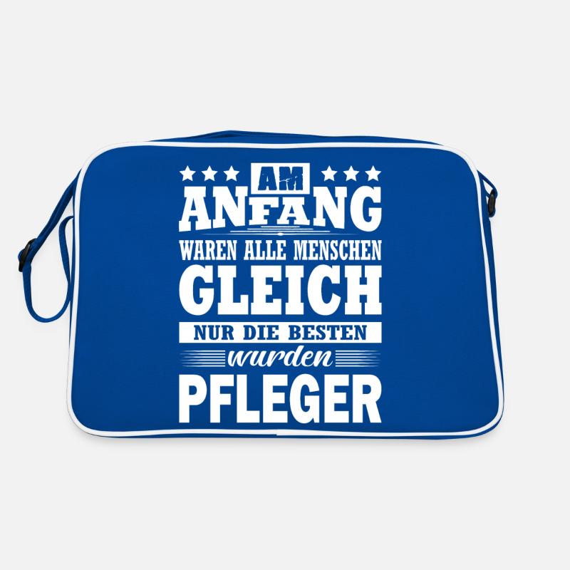 Am Anfang Waren Alle Menschen Gleich Pfleger Retro Tasche