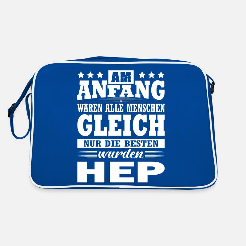 Am Anfang Waren Alle Menschen Gleich HEP Pfleger Retro Tasche