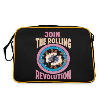 Roller Skating Skate Join The Rolling Revolution - Retro Tasche - Schwarz/Gold - Hinten