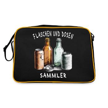 FLASCHEN UND DOSEN SAMMLER - Retro Tasche - Schwarz/Gold - Hinten