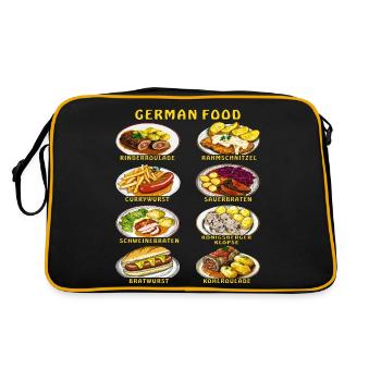GERMAN FOOD - Retro Bag - black/gold - Back