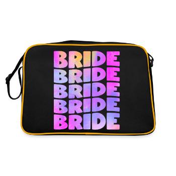 Bride Future Mariée EVJF Enterrement Jeune Fille - Sac Retro - noir/or - Dos