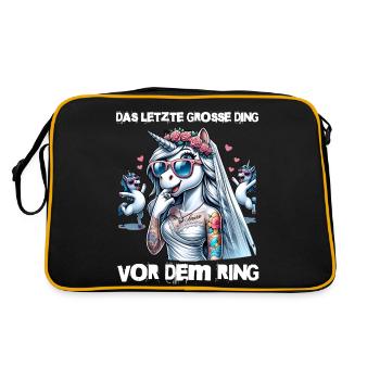 Bachelor Party Bride Hen Party Rumbling Women - Retro Bag - black/gold - Back