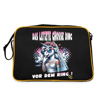 Bachelor Party Bride Hen Party Rumbling Women - Retro Bag - black/gold - Back