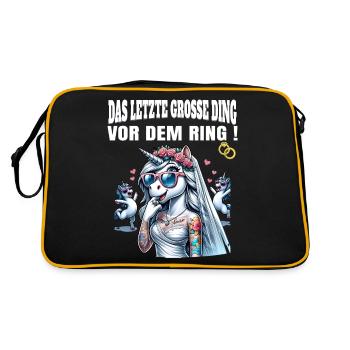 Bachelor Party Bride Hen Party Rumbling Women - Retro Bag - black/gold - Back