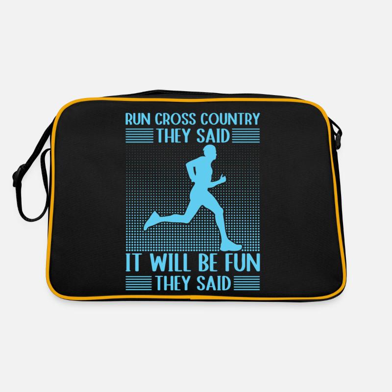 Funny XC Running Runner Gifts Unique Edition - Retro Bag - black/gold