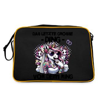 Bachelor Party Bride Hen Party Rumbling Women - Retro Bag - black/gold - Back