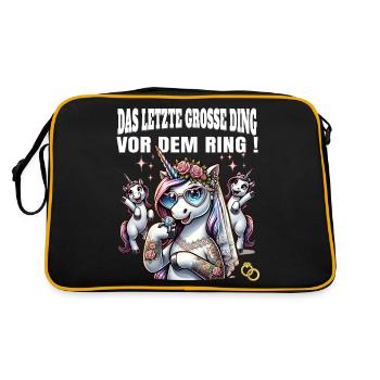 Bachelor Party Bride Hen Party Rumbling Women - Retro Bag - black/gold - Back