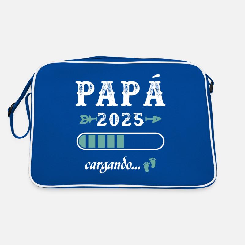 Papa 2025 Loading Geschenk Zukunft Vater Retro Tasche