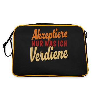 N’ACCEPTER QUE CE QUE JE MÉRITE - Sac Retro - noir/or - Dos