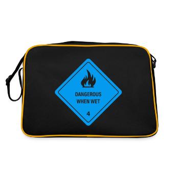 Wet and on fire! - Retro Bag - black/gold - Back
