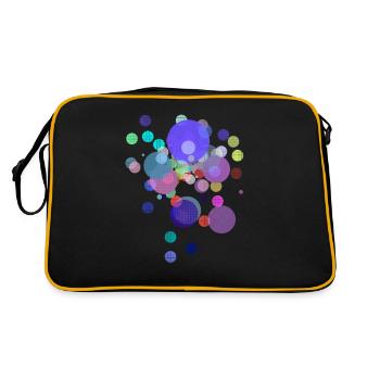 Pattern Balls - Space Colors - Retro Bag - black/gold - Back