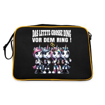 Bachelor Party Bride Hen Party Rumbling Women - Retro Bag - black/gold - Back