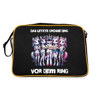 Bachelor Party Bride Hen Party Rumbling Women - Retro Bag - black/gold - Back