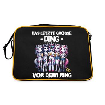 Bachelor Party Bride Hen Party Rumbling Women - Retro Bag - black/gold - Back