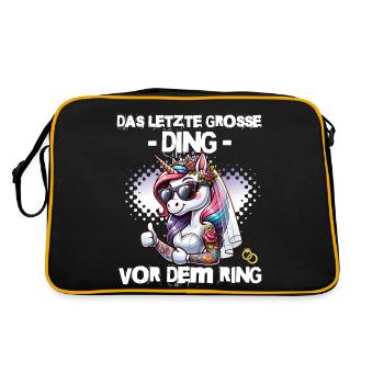Bachelor Party Bride Hen Party Rumbling Women - Retro Bag - black/gold - Back