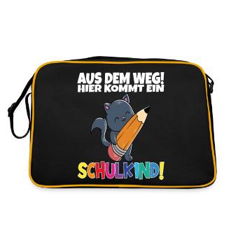 School Child 2024 School Enrollment Back to School - Retro Bag - black/gold - Back