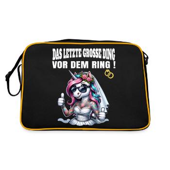 Bachelor Party Bride Hen Party Rumbling Women - Retro Bag - black/gold - Back