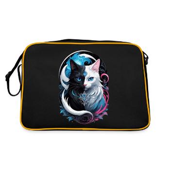 Chat fantasy yin et yang - Sac Retro - noir/or - Dos