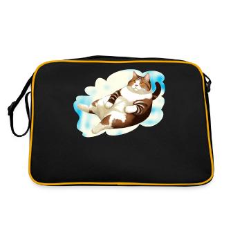 GRAISSE DE CHAT MENSONGE NUAGE - Sac Retro - noir/or - Dos