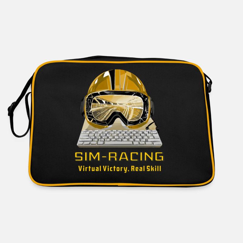 SIM RACING Virtual Victory, Real Skill Retro Tasche