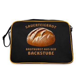 BREAD SOURDOUGH BREAD BREAD ART - Retro Bag - black/gold - Back