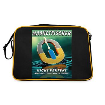 MAGNET FISCHER AVEC DES DÉCOUVERTES SPECTACULAIRES - Sac Retro - noir/or - Dos