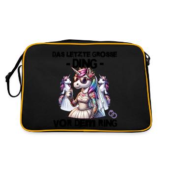 Bachelor Party Bride Hen Party Rumbling Women - Retro Bag - black/gold - Back