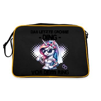 Bachelor Party Bride Hen Party Rumbling Women - Retro Bag - black/gold - Back